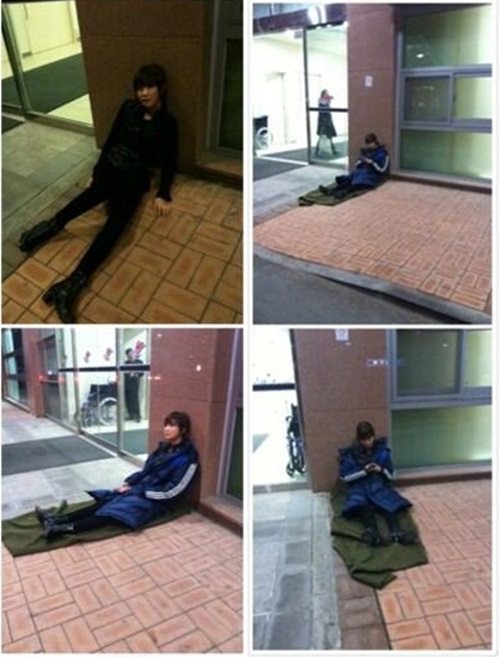 이다해 촬영장, 길거리 철퍼덕 "얼마나 힘들었으면" 