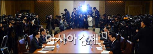[포토]첫6인 협의체 회의 하는 여야 지도부