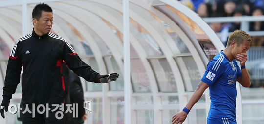 [포토] 정대세 퇴장