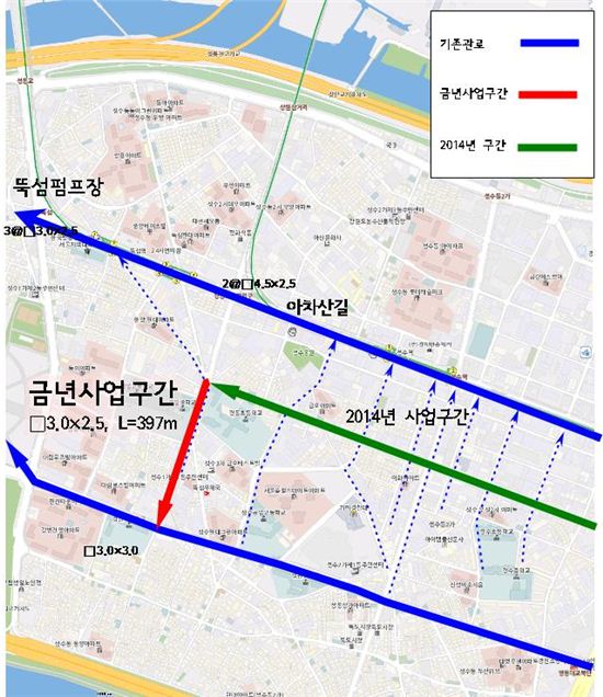 성수동 침수 지역 물길 바꾼다