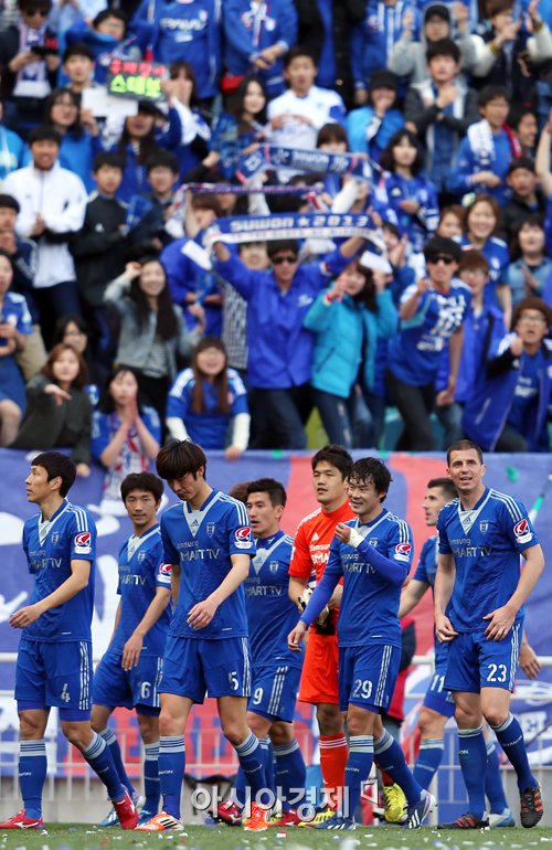 [포토] 수원 삼성 '죽다 살아났네'