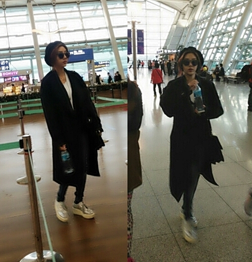 손담비 공항패션, '프렌치 시크' 매력 발산