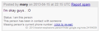 보스턴 폭발사고에 네티즌 발빠른 대처