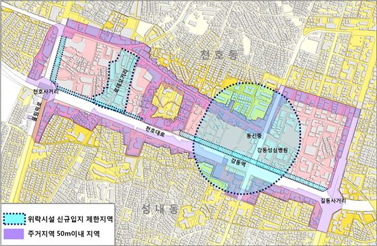 위락시설 신규입지 제한지역 