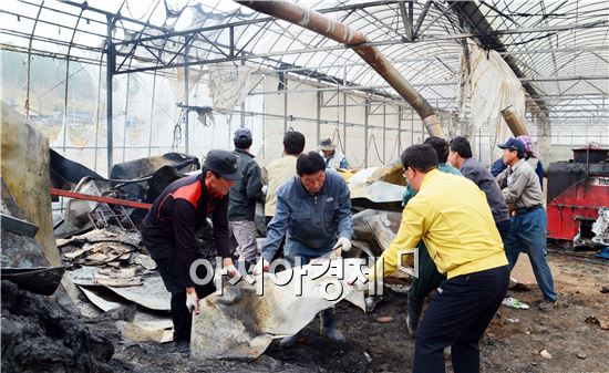 보성군 노동면 화재 농가에 사랑의 온정 이어져 