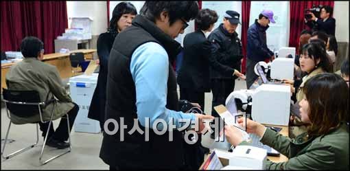 [포토]사전투표 하는 유권자, 선택은?