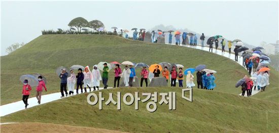[포토]순천 정원박람회 우산 행렬
