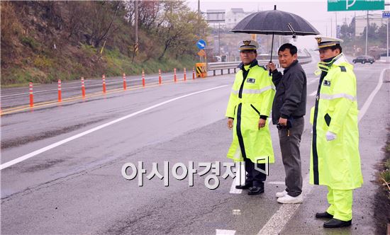  함평경찰, 국도 1호선 우회도로 개통에 따른 현장점검