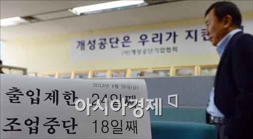 [포토]개성공단 기업협회, 한산한 모습만....