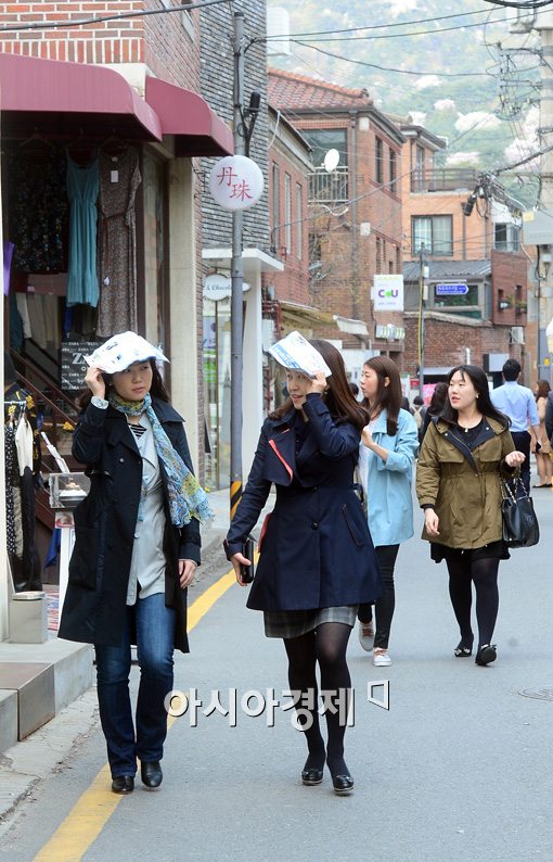 [포토]화창한 날씨에 왠 빗방울?