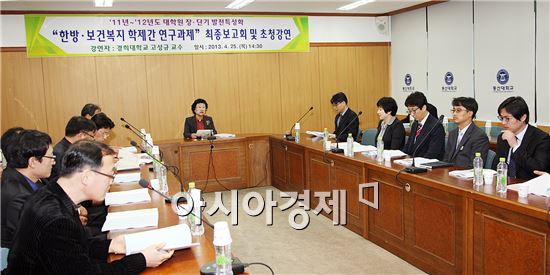 동신대 한방보건복지 학제간 연구과제 최종보고회 개최