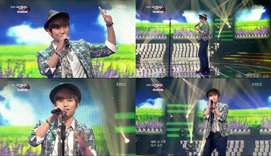 '뮤직뱅크' 케이윌, 체크 수트 입고 '여심 공략'