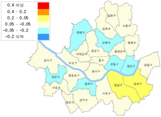 '강남' 빼고 수도권 아파트값 하락…왜?