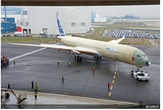 차세대 중형항공기 'A350' 올 여름 첫 비행