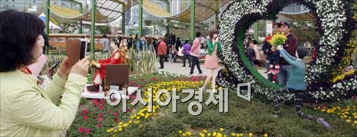 [포토]고양꽃박람회, 사진 찍는 시민들
