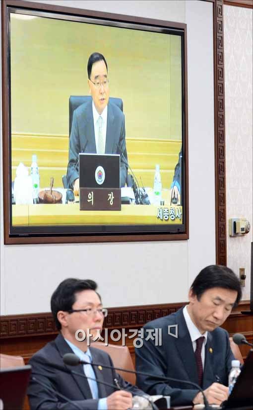 [포토]모두발언 중인 정홍원 총리