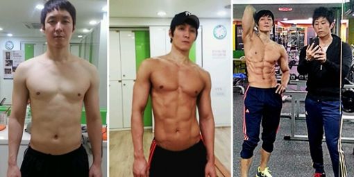 심형탁 운동전후 사진 공개…"반전 몸매 눈에 띄네"