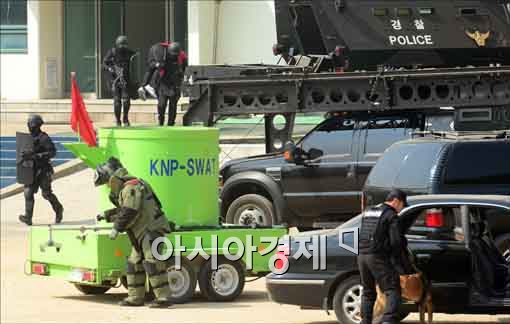 [포토]경찰특공대, 훈련도 실전처럼