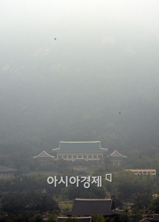 [포토]안개 속 고요한 청와대
