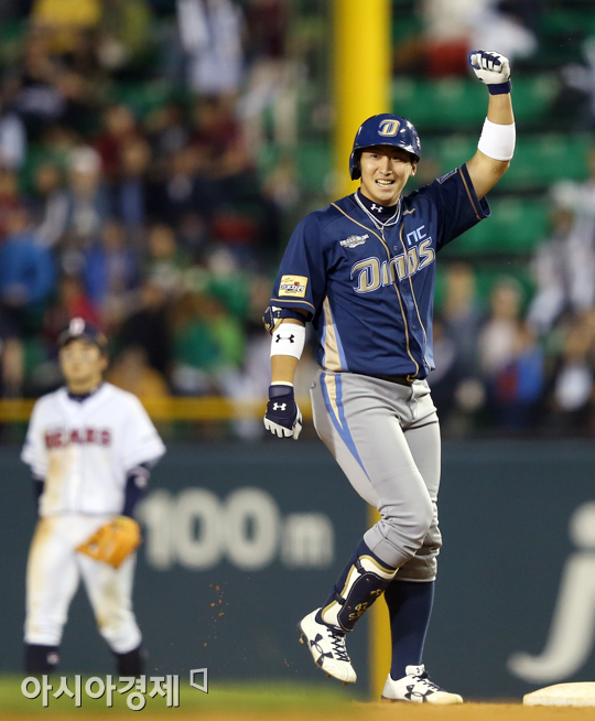 [포토] 동점 적시타 나성범 '이거야!'