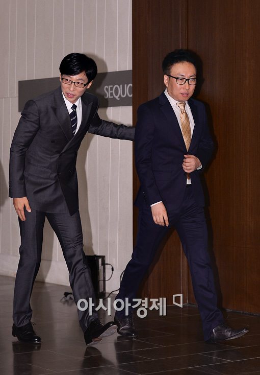 [포토]유재석, 2인자 박명수 에스코트하며~