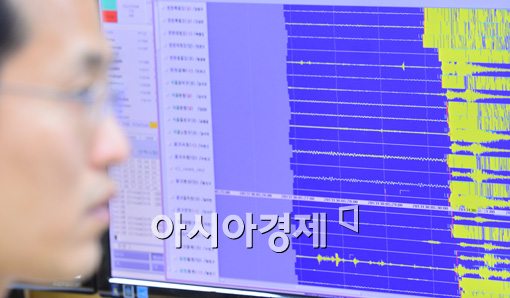 [포토]지진 여파 주시하는 기상청 