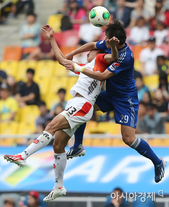 [포토] 강수일-곽희주 '공중전'