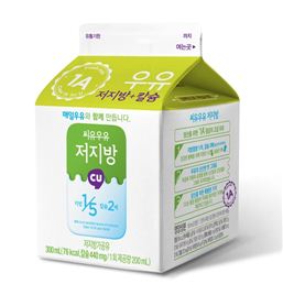 CU, PB 저지방 우유 출시