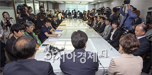 [포토]남양유업-대리점협의회, 국회서 단체교섭