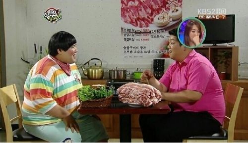둘이 먹는 삼겹살, 삼겹살 양이 10인분도 넘을 듯 '대단'