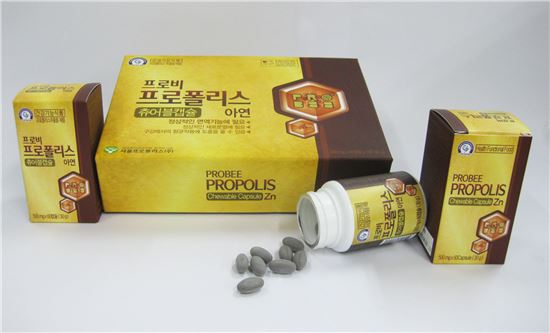 한국원자력 연구소기업 서울프로폴리스가 새 제품으로 내놓은 ‘프로비 프로폴리스 츄어블 캡슐’. 
