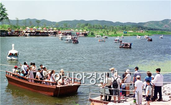 [남도힐링여행]환상적 인공섬, 광주 송산유원지 '인기'