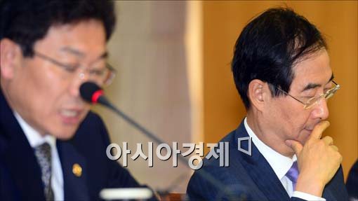 [포토]생각에 빠진 한덕수 한국무역협회장