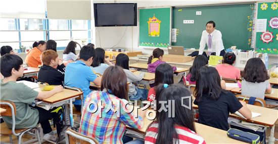 [포토]최영호 광주시 남구청장, 효덕초등학교 명사특강