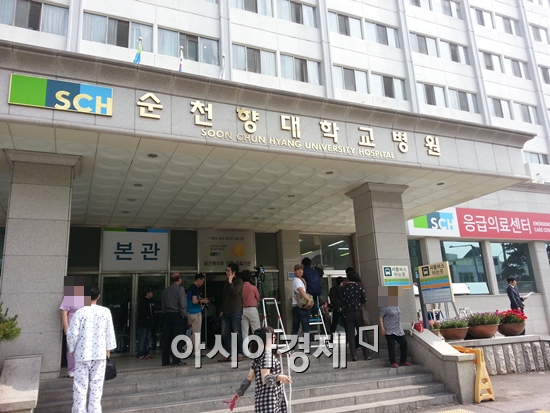[포토]손호영 자살 시도에 취재진이 몰린 순천향대 병원