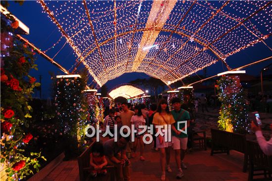 [포토]'천사 사랑빛 거리'에서 장미와 함께 사랑을 ~