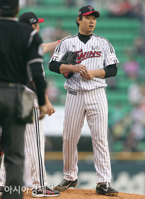 [포토] 류제국 강판