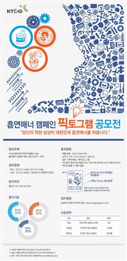 KT&G, '흡연예절 픽토그램' 공모전 개최