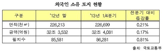 외국인 소유 토지 32조 규모…"차이나머니 유입 급증"