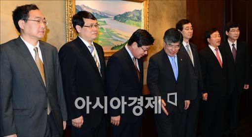 [포토]경제동향간담회 참석한 김중수 한은 총재