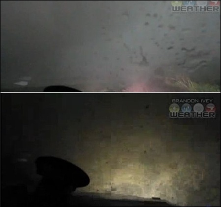 토네이도 내부 영상 "목숨 걸고 촬영 성공"