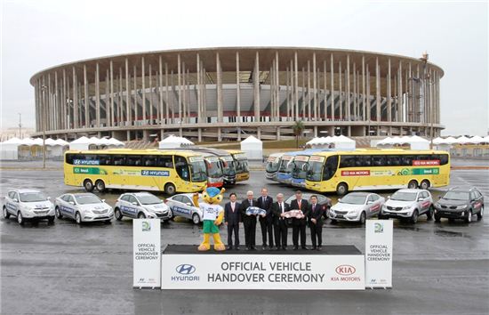 현대·기아차, FIFA 대륙간컵 대회 공식차량 전달