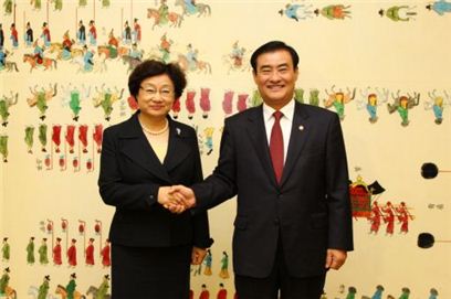 姜의장, 리 하이펑 中 정협 부주석 접견 