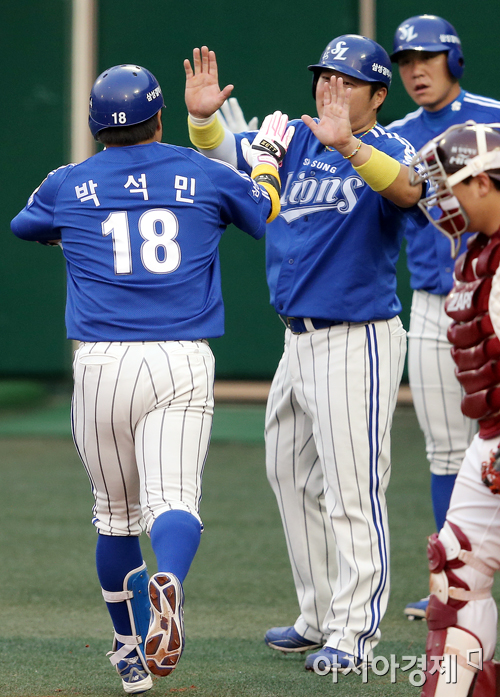 [포토] 박석민 '동점 투런홈런!'