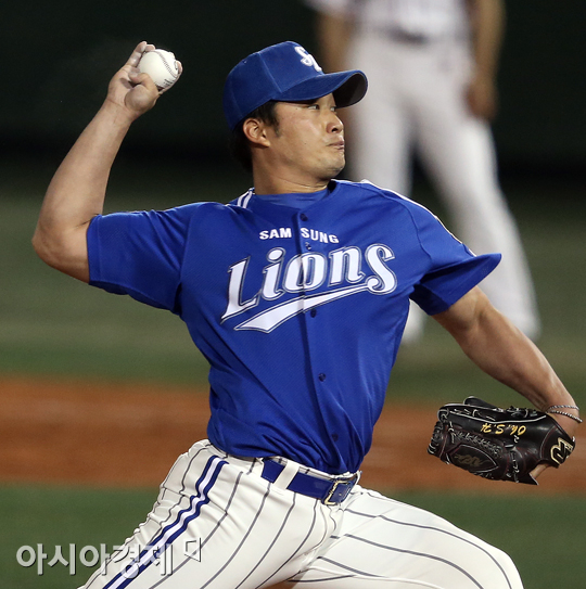 [포토] 역투하는 오승환 'MLB 스카우트 보고 있나'
