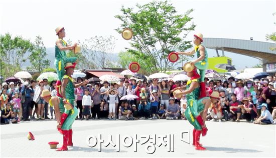 순천정원박람회장 외국 거리 공연, 관람객들 큰 호응