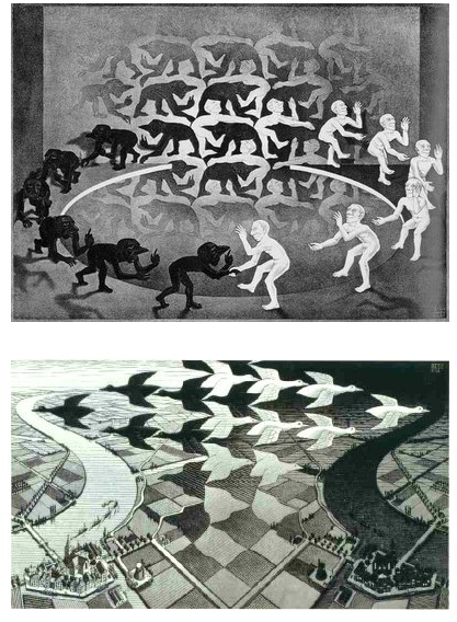 모리츠 코르넬리스 에셔(M. C. Escher)의 판화.