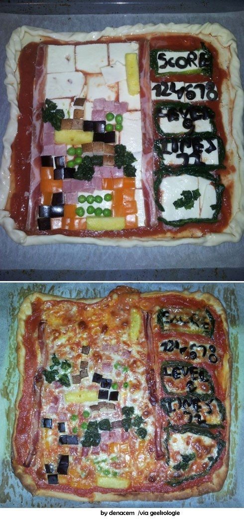 테트리스 생일 축하 피자…센스 돋보이는 디자인 '눈길'