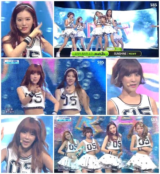 '인기가요' 레인보우, 더 상큼 발랄해졌다‥'스위티걸' 변신