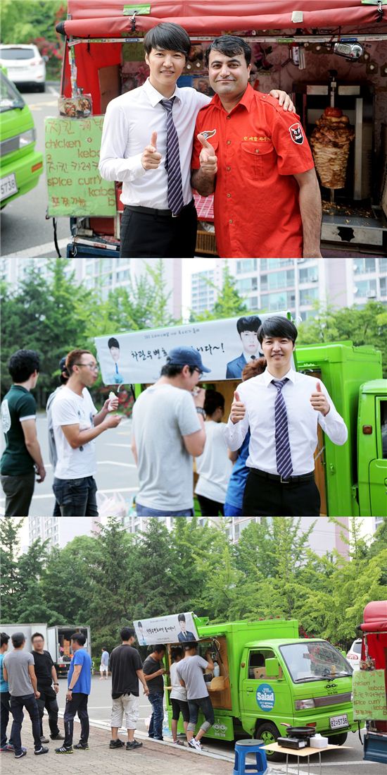 '너목들' 윤상현, 팬들 마련해 준 케밥차 조공에 '함박웃음'
